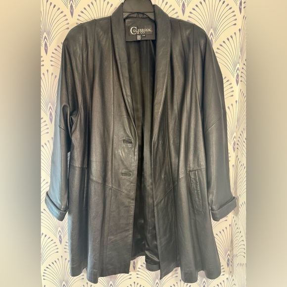 Vintage 90s Colebrook 100% leather jacket men’s size large. - Picture 1 of 3